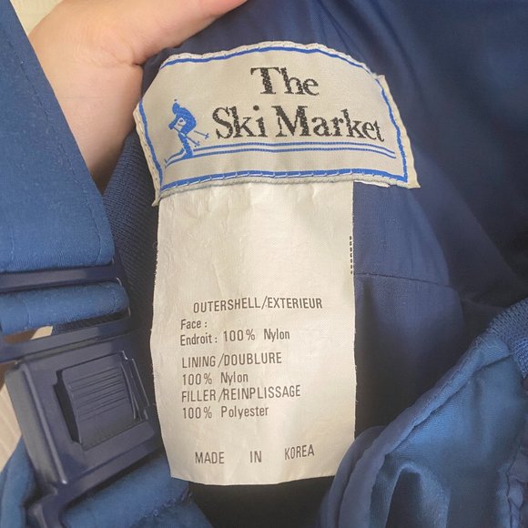 Vintage Navy Blue Snowsuit Snow Pants Jumpsuit - Picture 9 of 11